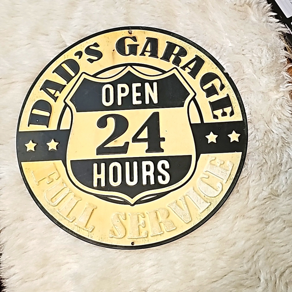 Dads Garage Full Service Metal Sign